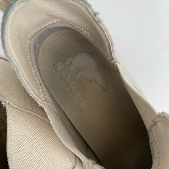 Sorel Out and About Stone Suede Slip on Wedge boot Shoes size 9.5 - Picture 8 of 9